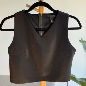 Small black crop top